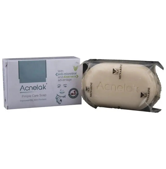 Acnelak Pimple Care Soap with Aloe Vera | For Acne Prone Skin - Nibasu 