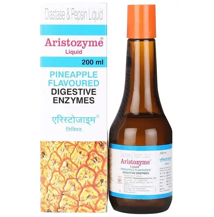 Aristozyme Diastase & Pepsin Liquid | For Digestive Care & Stomach Care | Flavour Pineapple {-Nibasu}