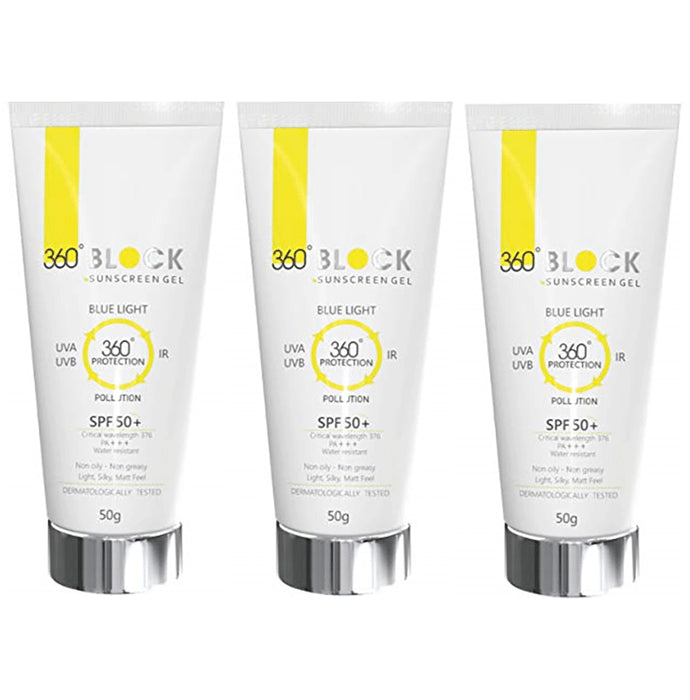 360° Block Sunscreen Gel (50gm Each) SPF 50+ - Nibasu