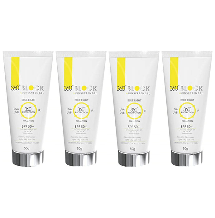 360° Block Sunscreen Gel (50gm Each) SPF 50+ - Nibasu