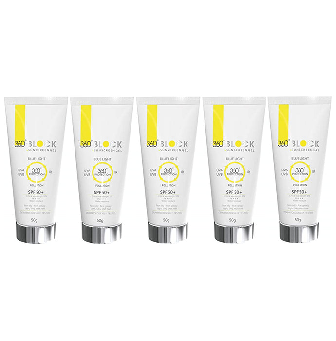 360° Block Sunscreen Gel (50gm Each) SPF 50+ - Nibasu