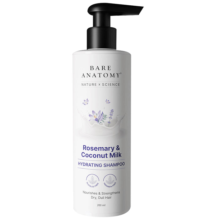 Bare Anatomy Rosemary & Coconut Milk Hydrating Shampoo - Nibasu
