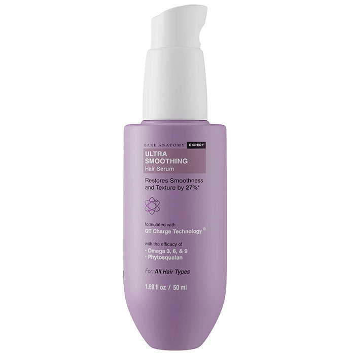 Bare Anatomy Ultra Smoothing Ultra Smoothing Hair Serum For Dry & Frizzy Hair | Niacinamide Serum for Smooth Hair Serum - Nibasu