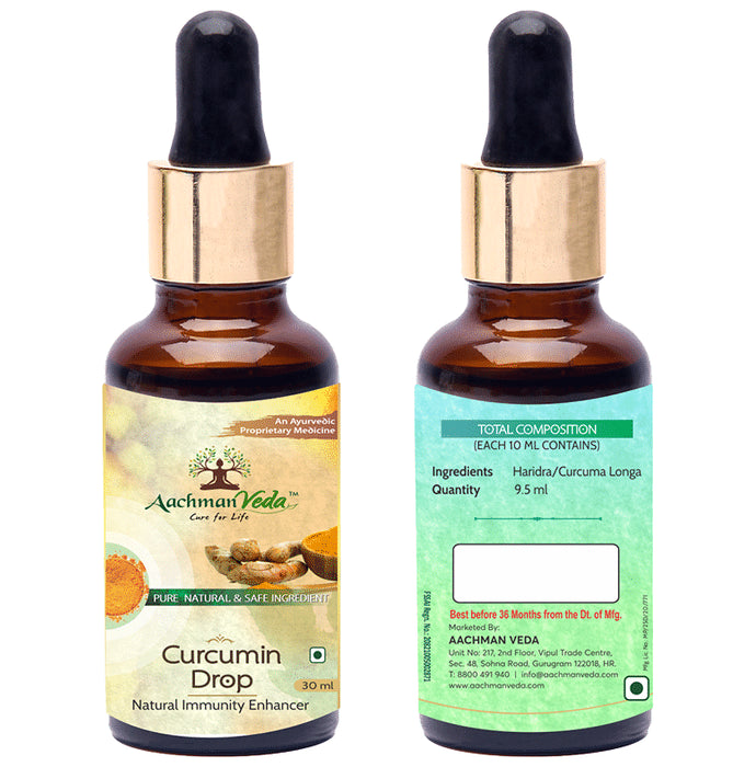 Aachman Veda Recure Hair Tonic with Aachman Veda Curcumin Drop 30ml Free - Nibasu