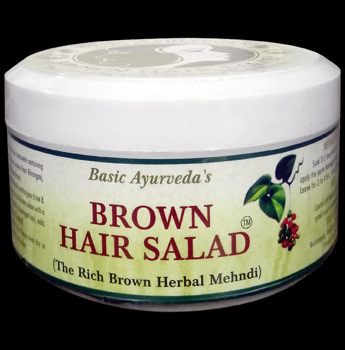 Basic Ayurveda Brown Hair Salad (Herbal Mehndi) - Nibasu