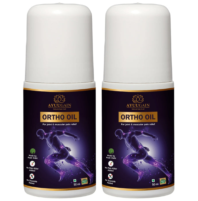 Ayuugain Ortho Oil for Join & Muscular Pain Relief (50ml Each) - Nibasu