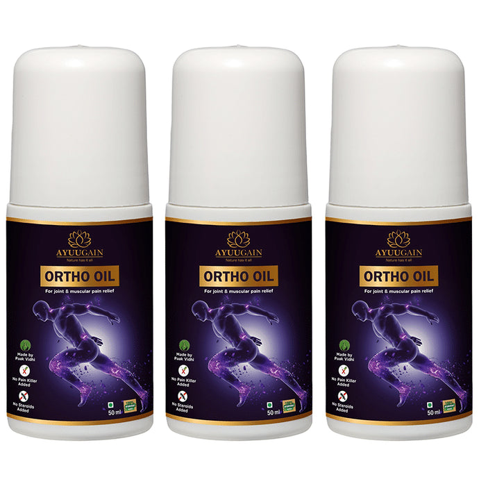 Ayuugain Ortho Oil for Join & Muscular Pain Relief (50ml Each) - Nibasu