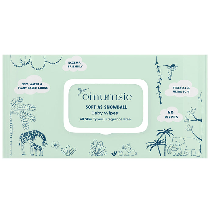 O'mumsie Soft as Snowball Baby Wipes - Nibasu
