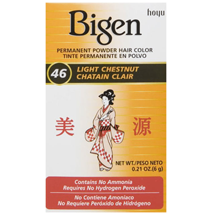 Bigen Permanent Powder Hair Color 46 Light Chestnut - Nibasu