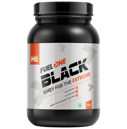 MuscleBlaze Fuel One Black Whey Protein | With Creatine & Added Testosterone Boosters | Flavour Chocolate - Nibasu