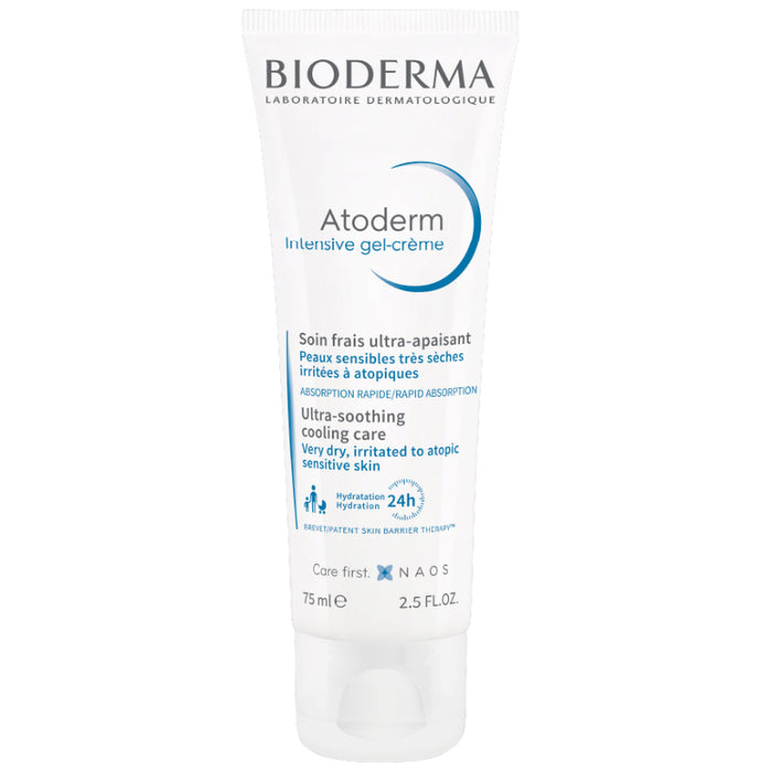 Bioderma Atoderm Intensive Gel | Ultra Soothing Cooling Care | For Very Dry, Irritated to Atopic Sensitive Skin - Nibasu