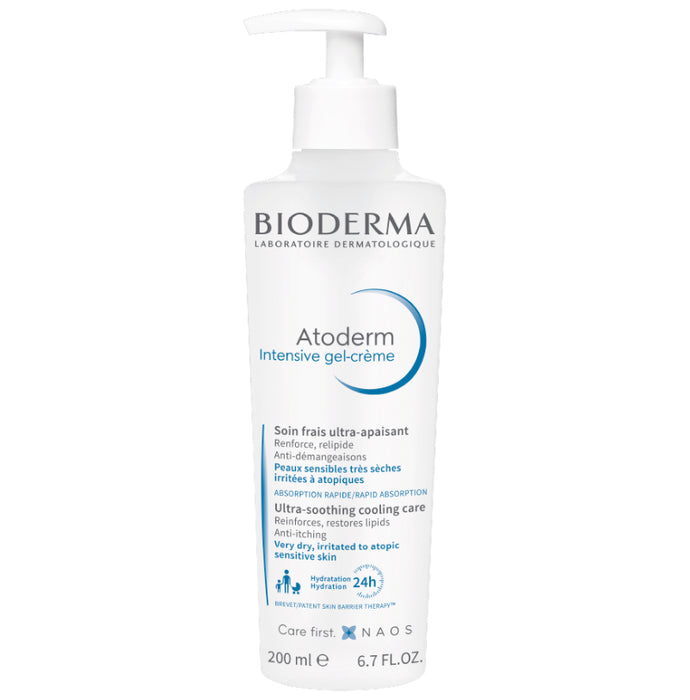 Bioderma Atoderm Intensive Gel | Ultra Soothing Cooling Care | For Very Dry, Irritated to Atopic Sensitive Skin - Nibasu