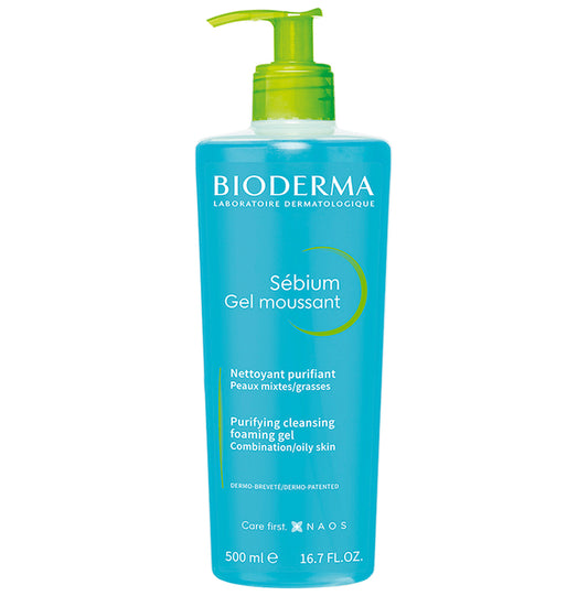Bioderma Sebium Gel Moussant Purifying Cleansing Foaming Gel Combination to Oily Skin - Nibasu
