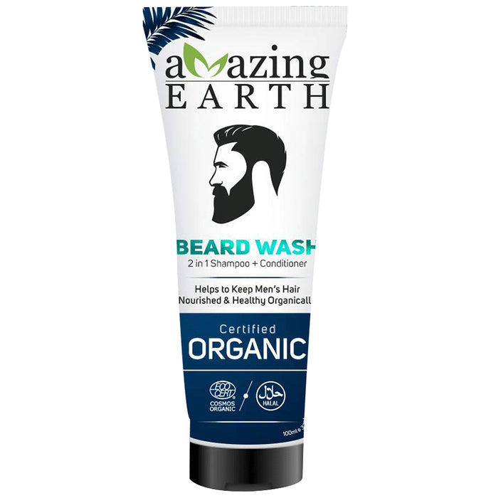 Amazing Earth Beard Wash 2 in 1 Shampoo + Conditioner - Nibasu