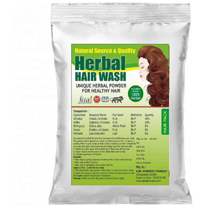 Alka Ayurvedic Pharmacy Herbal Hair Wash Powder - Nibasu