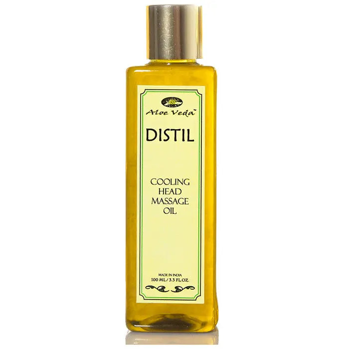 Aloe Veda Distil Cooling Head Massage Oil - Nibasu