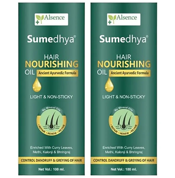 Alsence Sumedhya Hair Nourishing Oil (100ml Each) - Nibasu