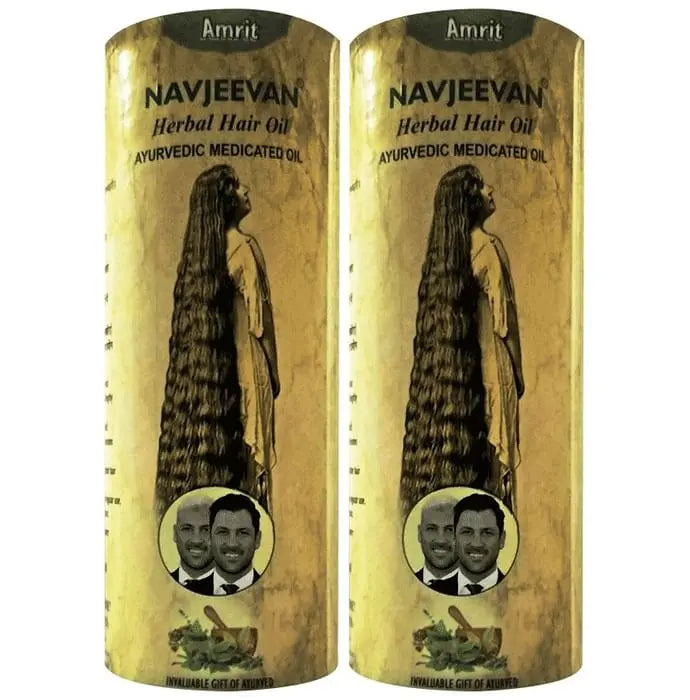 Amrit Navjeevan Herbal Hair Oil (100ml Each) - Nibasu