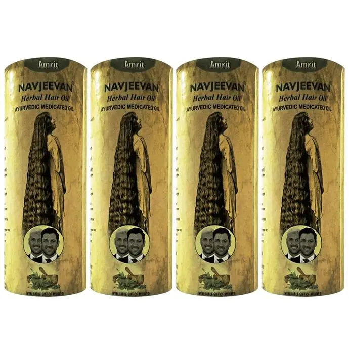 Amrit Navjeevan Herbal Hair Oil (100ml Each) - Nibasu