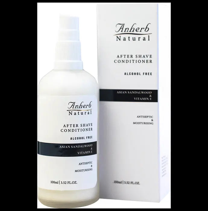 Anherb Natural After Shave Conditioner Alcohol Free Asian Sandalwood & Vitamin E - Nibasu
