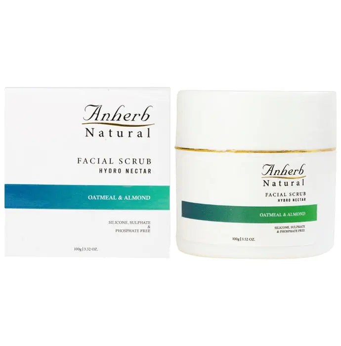 Anherb Natural Facial Scrub Hydro Nectar Oatmeal & Almond - Nibasu