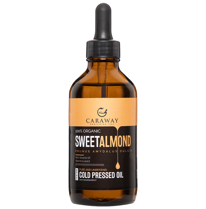 Caraway 100% Organic Sweet Almond Cold Pressed Oil - Nibasu