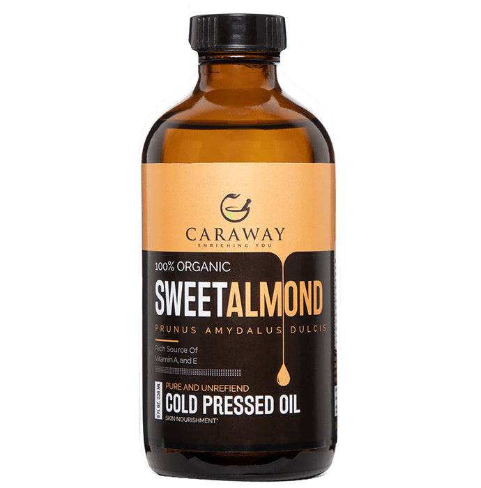 Caraway 100% Organic Sweet Almond Cold Pressed Oil - Nibasu