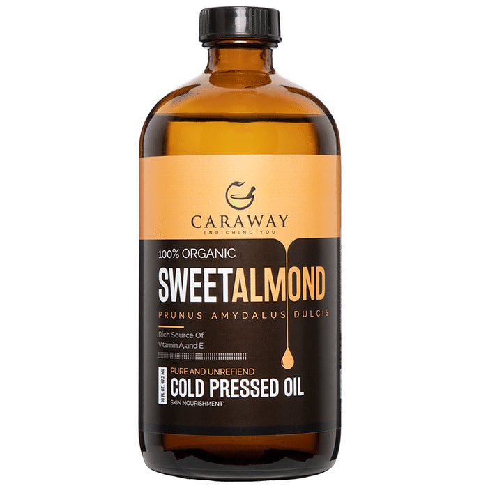 Caraway 100% Organic Sweet Almond Cold Pressed Oil - Nibasu