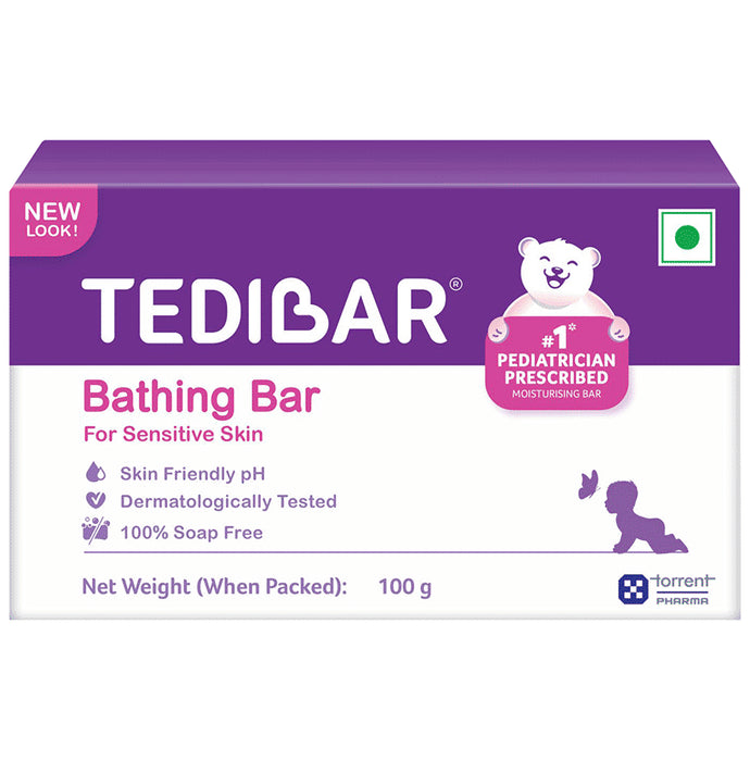 Tedibar Bathing Bar | 100% Soap Free for Sensitive Skin (100gm Each) - Nibasu