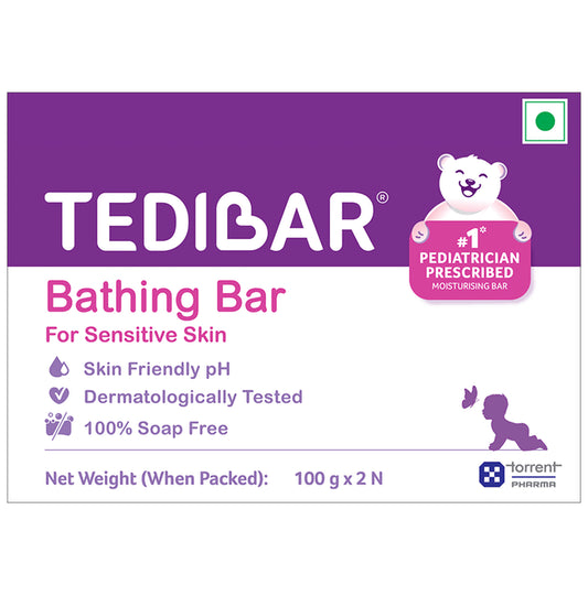 Tedibar Bathing Bar | 100% Soap Free for Sensitive Skin (100gm Each) - Nibasu