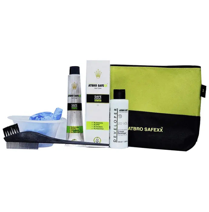 Atbro Safexx Hair Color Set Jet Black - Nibasu