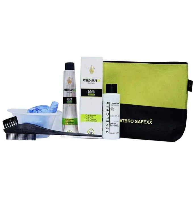 Atbro Safexx Hair Color Set Natural Black - Nibasu