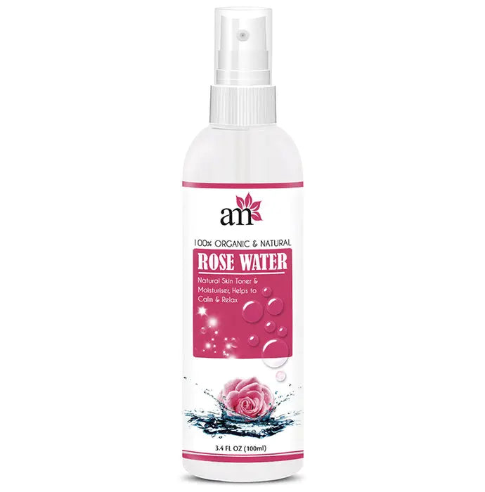 AromaMusk 100% Organic & Natural Rose Water - Nibasu