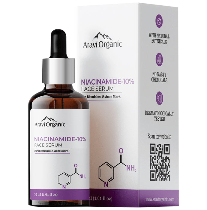 Aravi Organic 10% Niacinmide Face Serum - Nibasu