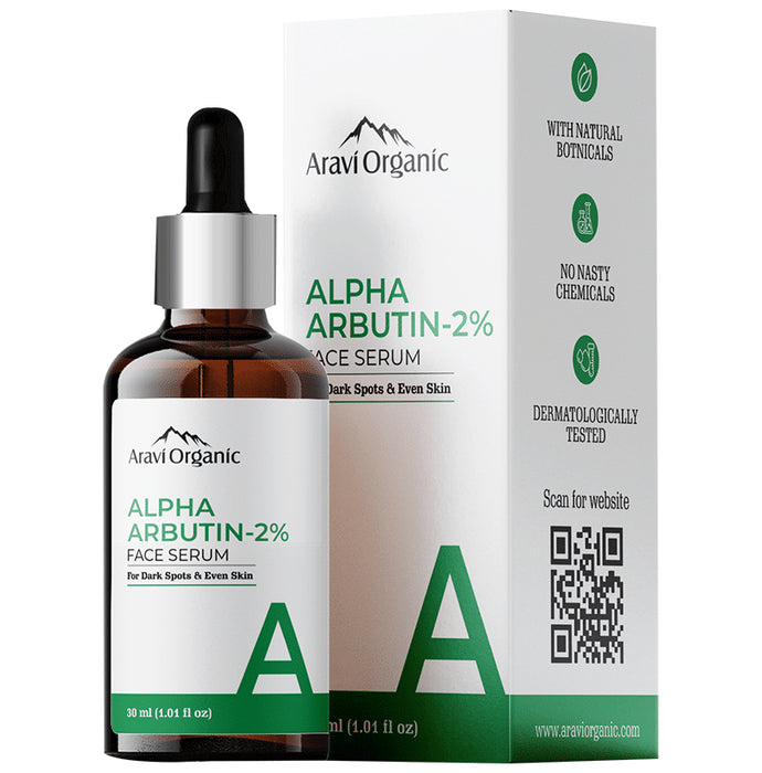 Aravi Organic Alpha Arbutin 2% Face Serum - Nibasu