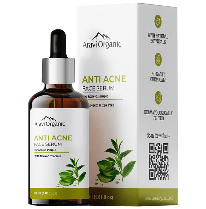 Aravi Organic Anti Acne Face Serum - Nibasu