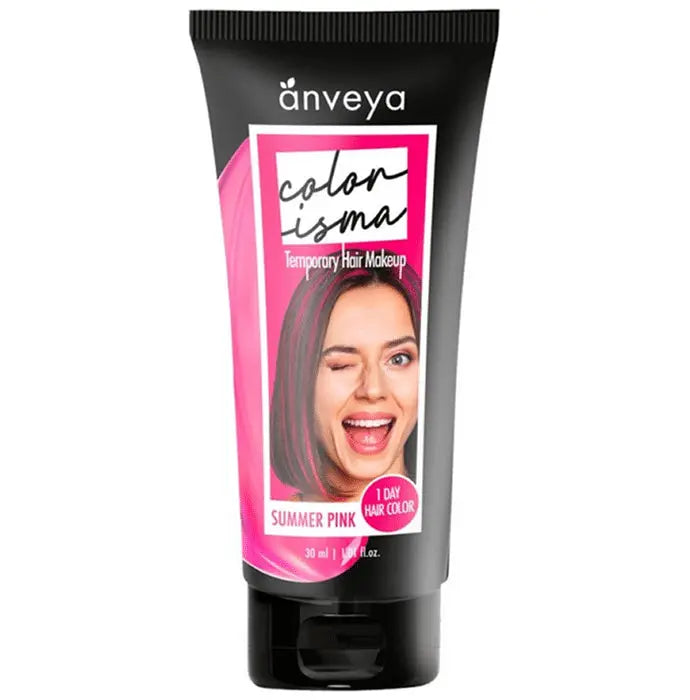 Anveya Colorisma 1 Day Temporary Hair Color (30ml Each) Summer Pink - Nibasu