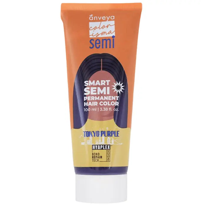 Anveya Colorisma Semi Permanent Hair Color Tokyo Purple - Nibasu