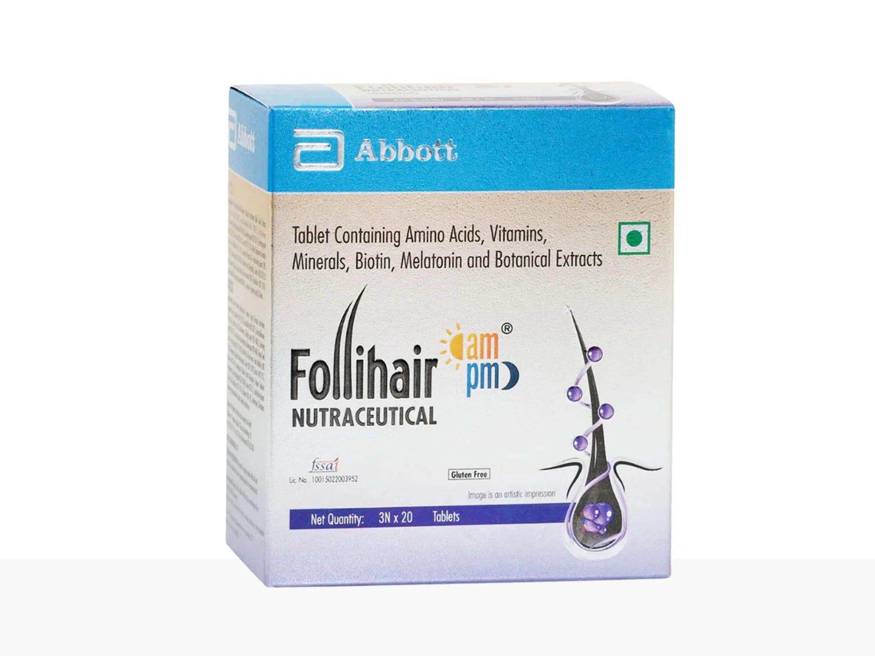 Follihair AM PM Tablet | Gluten-Free - Nibasu 