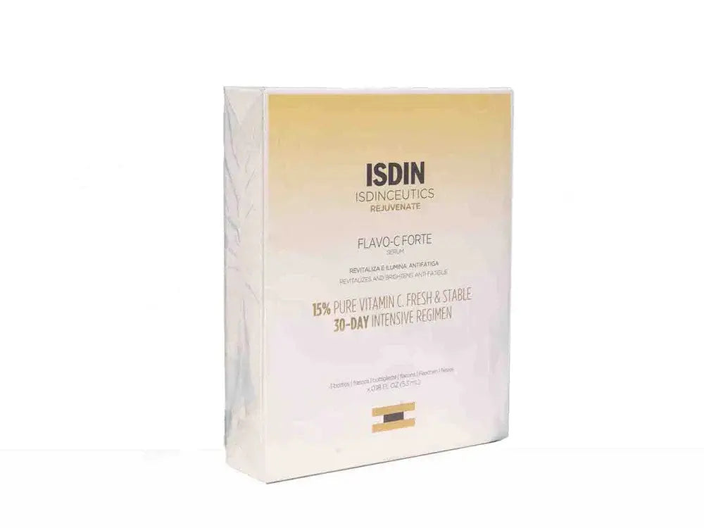 ISDIN Flavo-C Forte Serum (3 x 5.3 ml) | 3 x 0.18 Fl Oz - Nibasu 