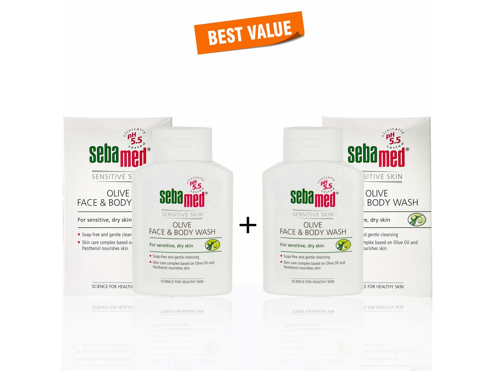 Sebamed Olive Face & Body Wash pH 5.5 - Nibasu