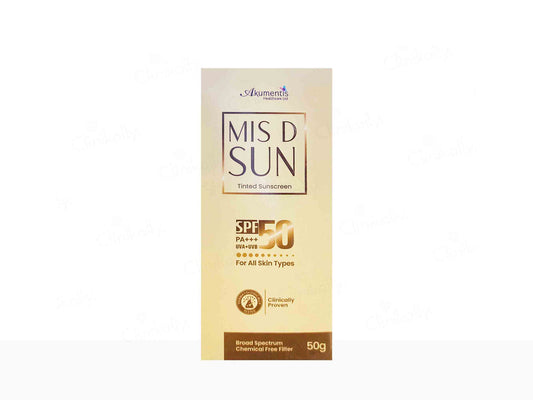 Mis D Sun Tinted Sunscreen Lotion Spf50 - Nibasu 